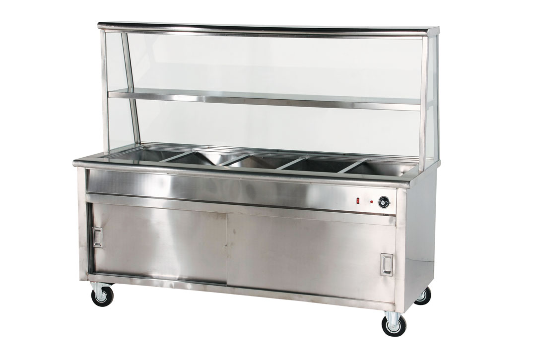 Bain Marie With 1 Tier Glass Shelf