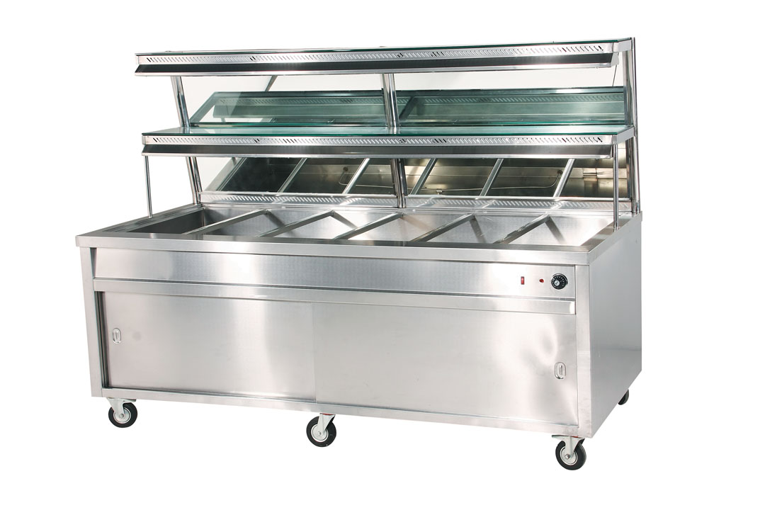 Nasi Kandar Bain Marie With Mirror Overshelf